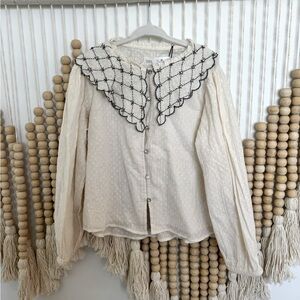 NWT Zara Girls Embellished Long Sleeve Top. Size 7